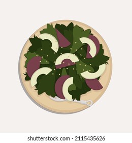 bowl of fresh vegetable salad