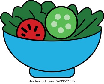 Tigela de salada de legumes frescos