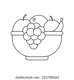 959 Line Drawing Bowl Fruit Images, Stock Photos & Vectors | Shutterstock