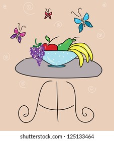 Bowl with fruits