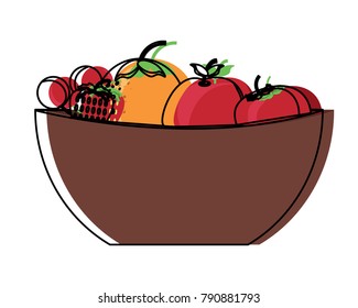 bowl with fruits icon
