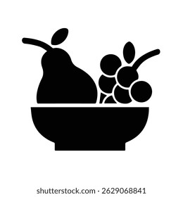 A Bowl of Fruits silhouette