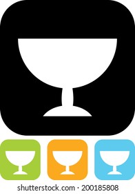 Bowl glassware cup vector icon