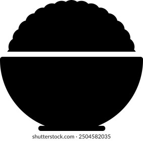 bowl glyph icon illustration vector