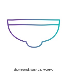 bowl gradient style icon design, Cook kitchen Eat food restaurant home menu dinner lunch cooking and meal theme Vector illustration