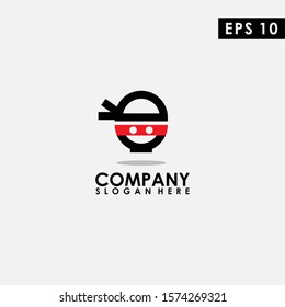 Bowl Of Head Ninja Logo Design Vector Template. Modern Design. Vector Illustration