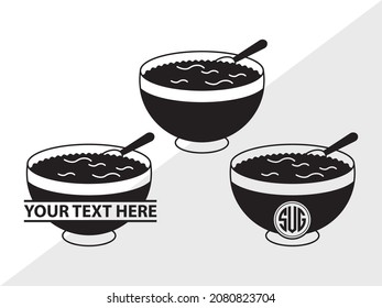 Ilustración de vectores imprimibles con monograma saludable para Bowl