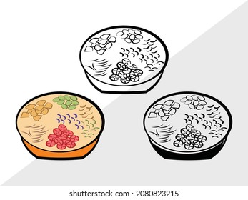 Bowl Healthy Printable Vector Illustration