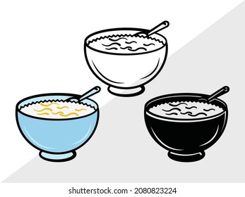 Bowl Healthy Printable Vector Illustration