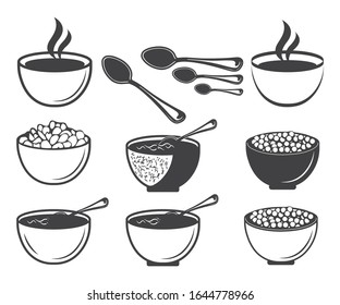 Bowl Healthy Symbol Printable Vector Design 