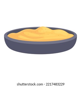 Bowl hummus icon cartoon vector. Pita tahini. Day food