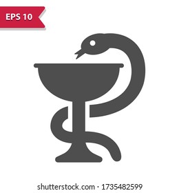 Bowl of Hygieia Icon. Professional, pixel perfect icon, EPS 10 format.