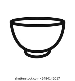Bowl icon black and white vector sign