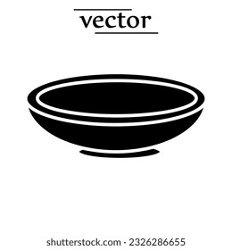 Bowl icon design. flat illustration on white background. 