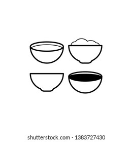 bowl icon design template vector