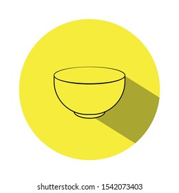 Bowl icon, design template vector