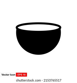 Bowl-Symbol, Design-Vorlage, Vektorgrafik