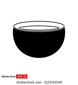 Bowl icon, design template vector