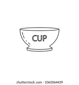 bowl icon. Element of measuring instruments for mobile concept and web apps. Thin line  icon for website design and development, app development. Premium icon on white background