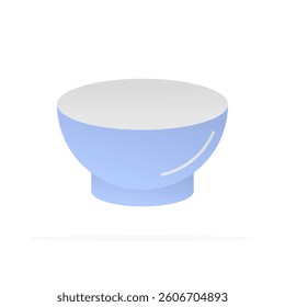 bowl icon, flat colored vector. modern and minimalist design