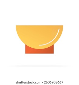 bowl icon, flat colored vector. modern and minimalist design