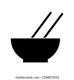 Bowl icon, food sign isolated on background, vector illustration, meal dinner symbol design .