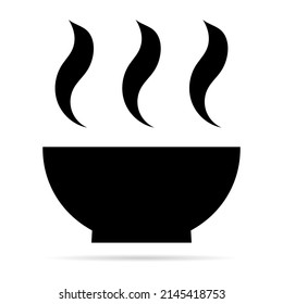 Bowl icon, food sign isolated on background, vector illustration, meal dinner symbol design .
