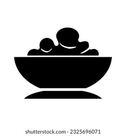Bowl  icon free kitchen untensils vector design illustration