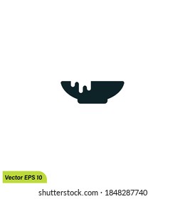 bowl icon herbal medicine symbol  illustration symbol simple design element logo template