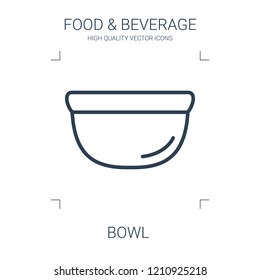 bowl icon. high quality line bowl icon on white background. from food collection flat trendy vector bowl symbol. use for web and mobile