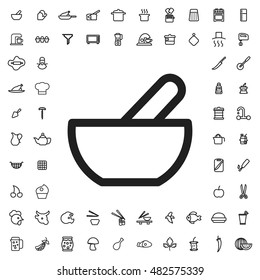 Bowl icon illustration isolated vector sign symbol