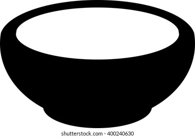 Bowl Icon Isolated On White Background. Vector Art.