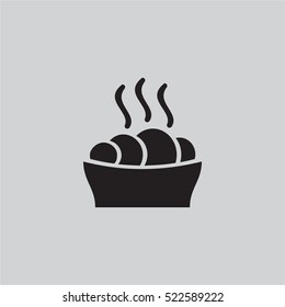 Bowl icon isolated on white background. Vector art.
