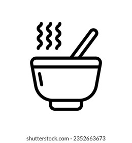 bowl icon line style vector