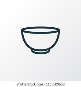 Bowl icon line symbol. Premium quality isolated soup element in trendy style.