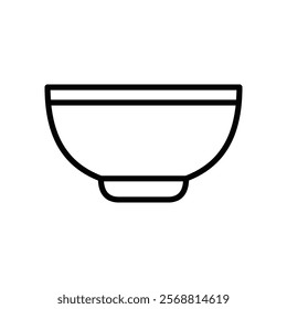 Bowl icon line vector design illustration in trendy style