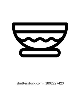 bowl icon or logo isolated sign symbol vector illustration - high quality black style vector icons
