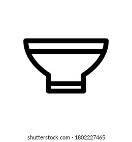 bowl icon or logo isolated sign symbol vector illustration - high quality black style vector icons

