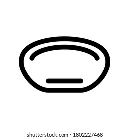 bowl icon or logo isolated sign symbol vector illustration - high quality black style vector icons
