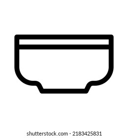bowl icon or logo isolated sign symbol vector illustration - high quality black style vector icons

