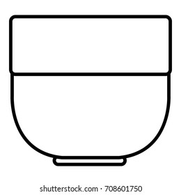 Bowl icon. Outline illustration of bowl vector icon for web design isolated on white background