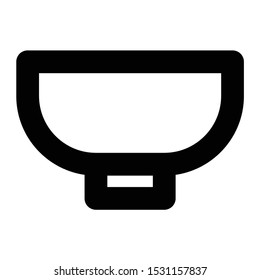 Bowl icon in outline style
