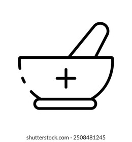 bowl icon. Outline style design isolated on white background