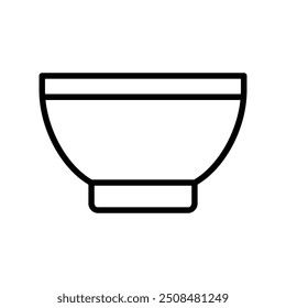 bowl icon. Outline style design isolated on white background