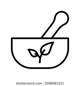 bowl icon. Outline style design isolated on white background