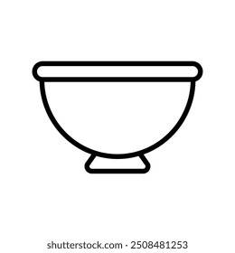 bowl icon. Outline style design isolated on white background