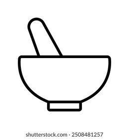 bowl icon. Outline style design isolated on white background