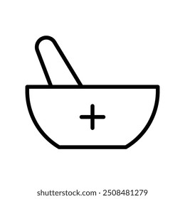 bowl icon. Outline style design isolated on white background