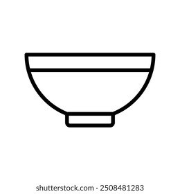 bowl icon. Outline style design isolated on white background