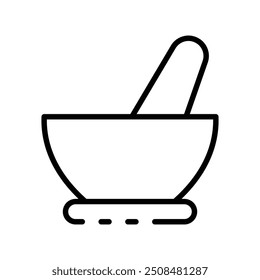 bowl icon. Outline style design isolated on white background